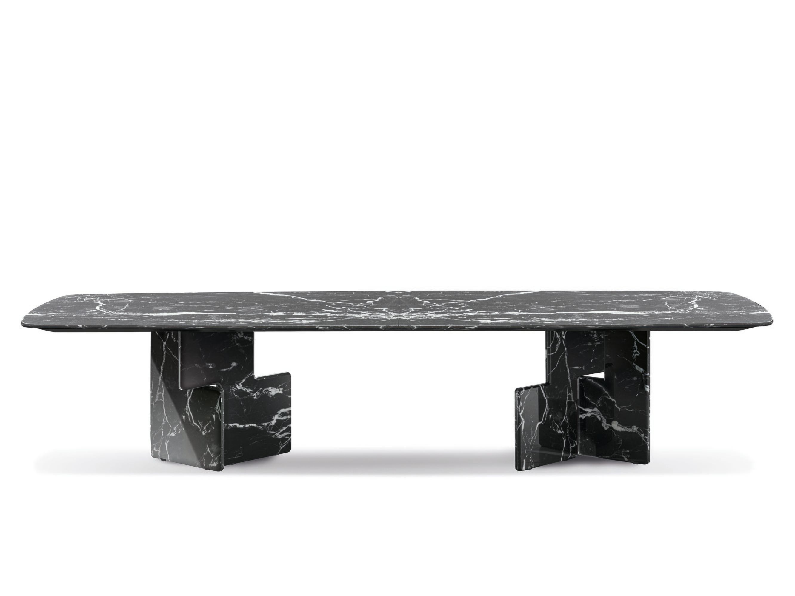 Прямоугольный стол из черного мрамора Marquina Minotti NICO ARCH-00129558 - Вид №1