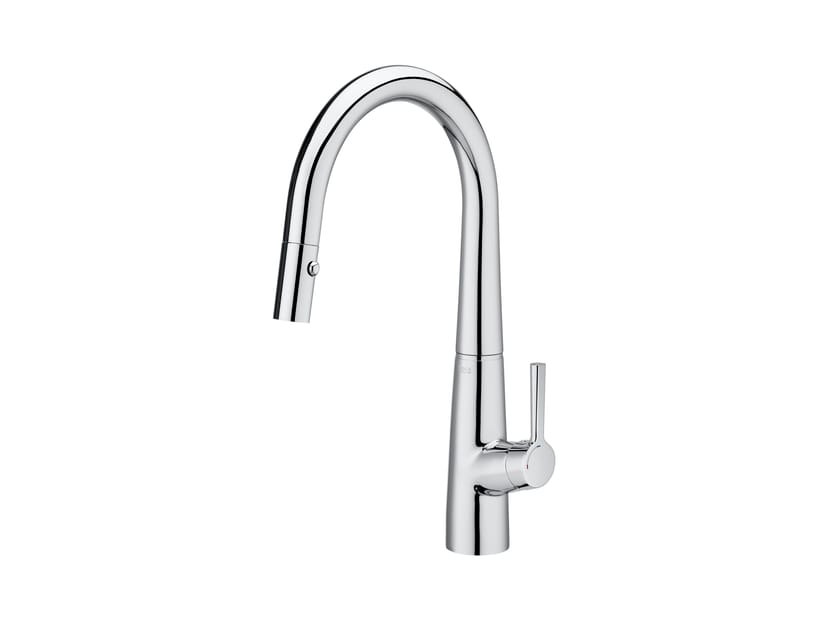 Смеситель для кухни из хромированной латуни со съемным ручным душем Roca SYRA 5A812AC00 ARCH-00144312
