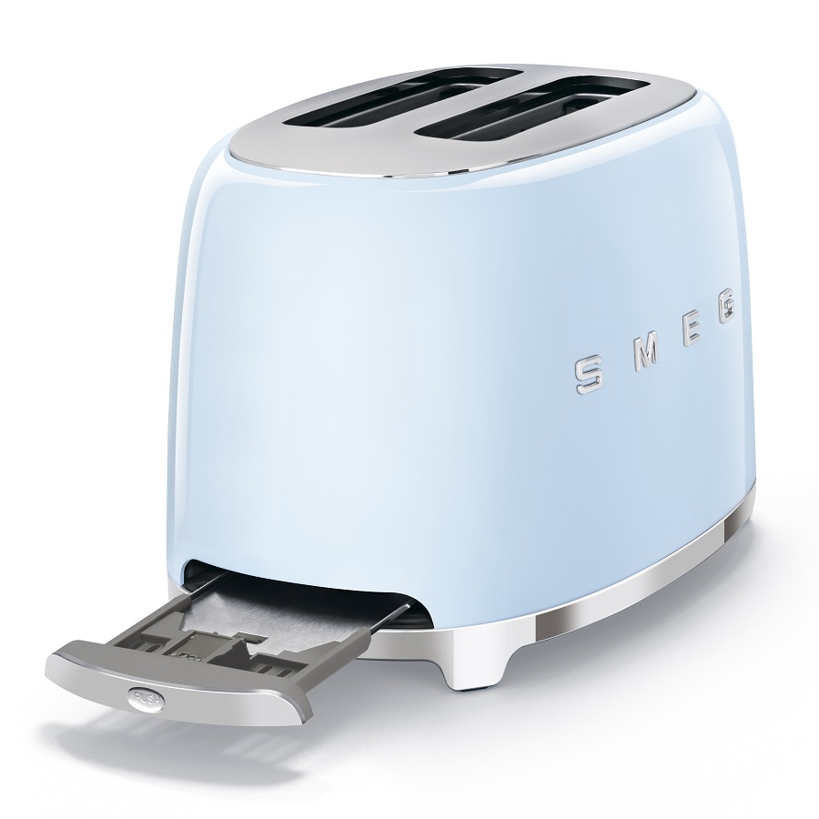Тостер Smeg на 2 ломтика, голубой TSF01PBEU - Вид №9