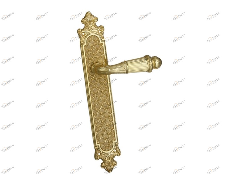 0A4620.000.43 Ручки дверные на пластинах Сатинированное старое золото 24К Mestre 