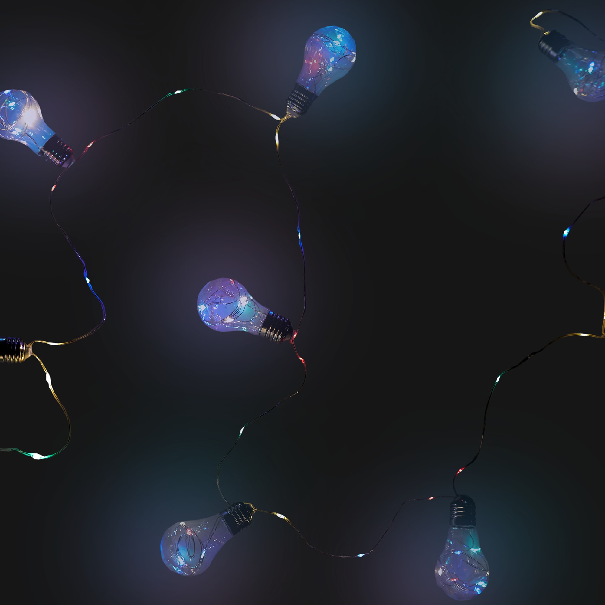 82309525 Электрогирлянда комнатная нить «Лампочки» 4.5 м 100 LED мультисвет Santreyd 