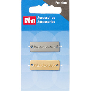 403794 Эмблемы Handmade для пришивания 2 шт. под серебро / под золото PRYM