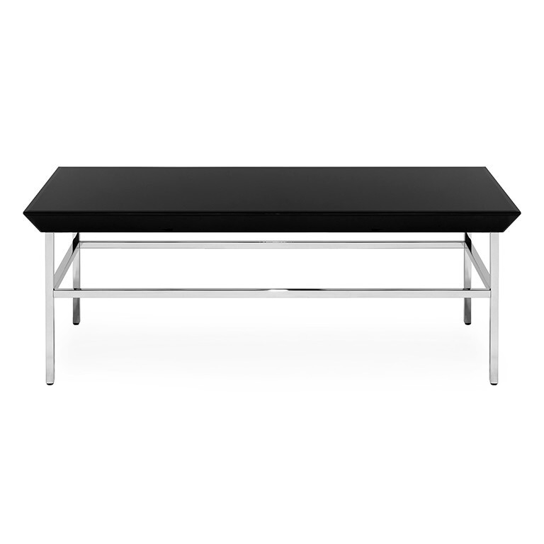 450161-90 ABHIKA КОФЕЙНЫЙ СТОЛ GLASSY H45 120X65 BLACK 