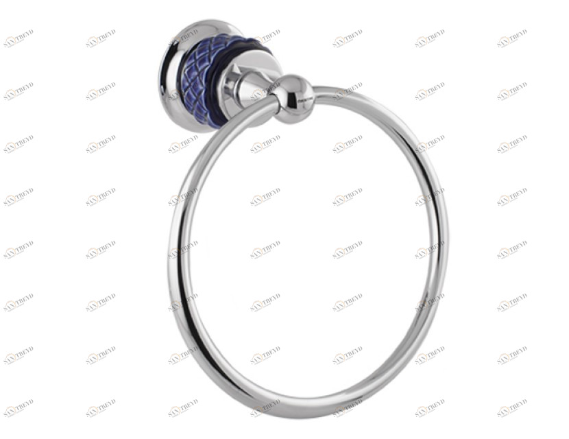 065573.A00.50 Кольцо для полотенца 160мм с синим фарфором Яркий хром Mestre 