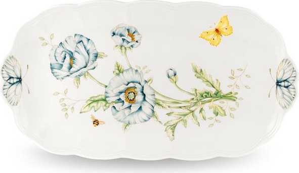 10554195 Lenox Блюдо прямоугольное Lenox "Бабочки на лугу" 36см Фарфор 
