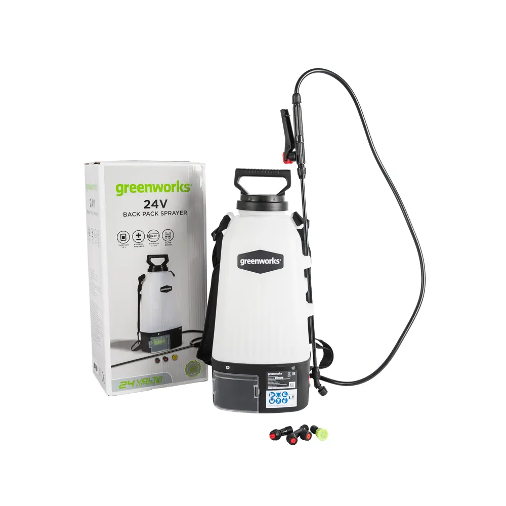 Опрыскиватель садовый 5103507UA 24B 7.5 л с аккумулятором и ЗУ Greenworks STLM-2066450
