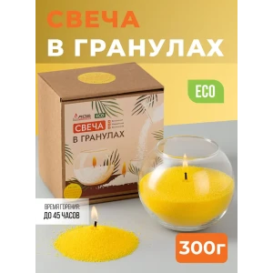 91545384 Свеча ароматическая насыпная Roscandles "Шар" цвет желтый STLM-0829213