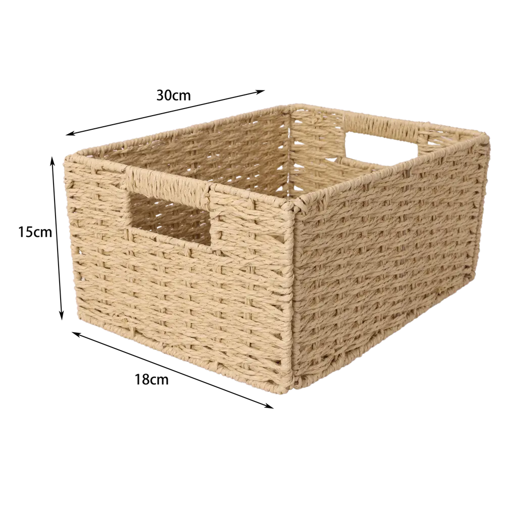 Корзина с крышкой Konsensa 18x15x30 см бумага цвет бежевый 89439483 STLM-2078602 