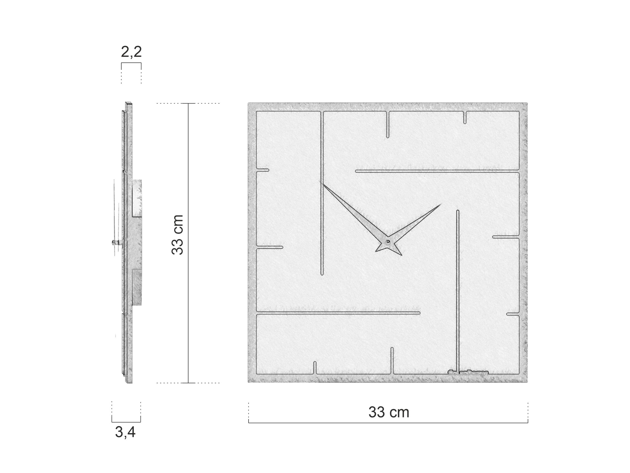 Настенные часы MDF CalleaDesign GRID ARCH-00016147 - Вид №4