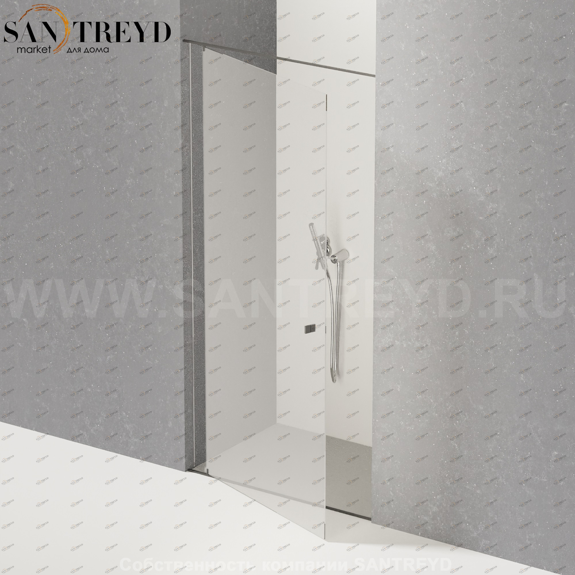 Душевое ограждение PLAN-A подрезаемое, стеклянная экстрапрозрачная перегородка с матовыми черными профилями. Размеры: длина от 70 до 100 см Agape APLA70100EN