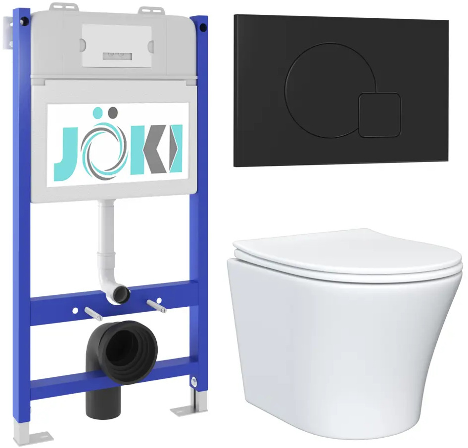 91616936 Комплект инсталляция с унитазом Joki JKS802033023BM цвет белый STLM-0991618