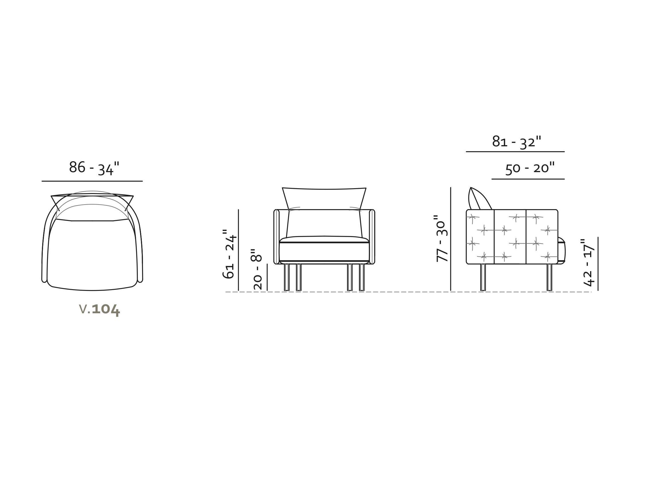 Тканевое кресло с подлокотниками Max Divani Muzzle ARCH-00129921 - Вид №6