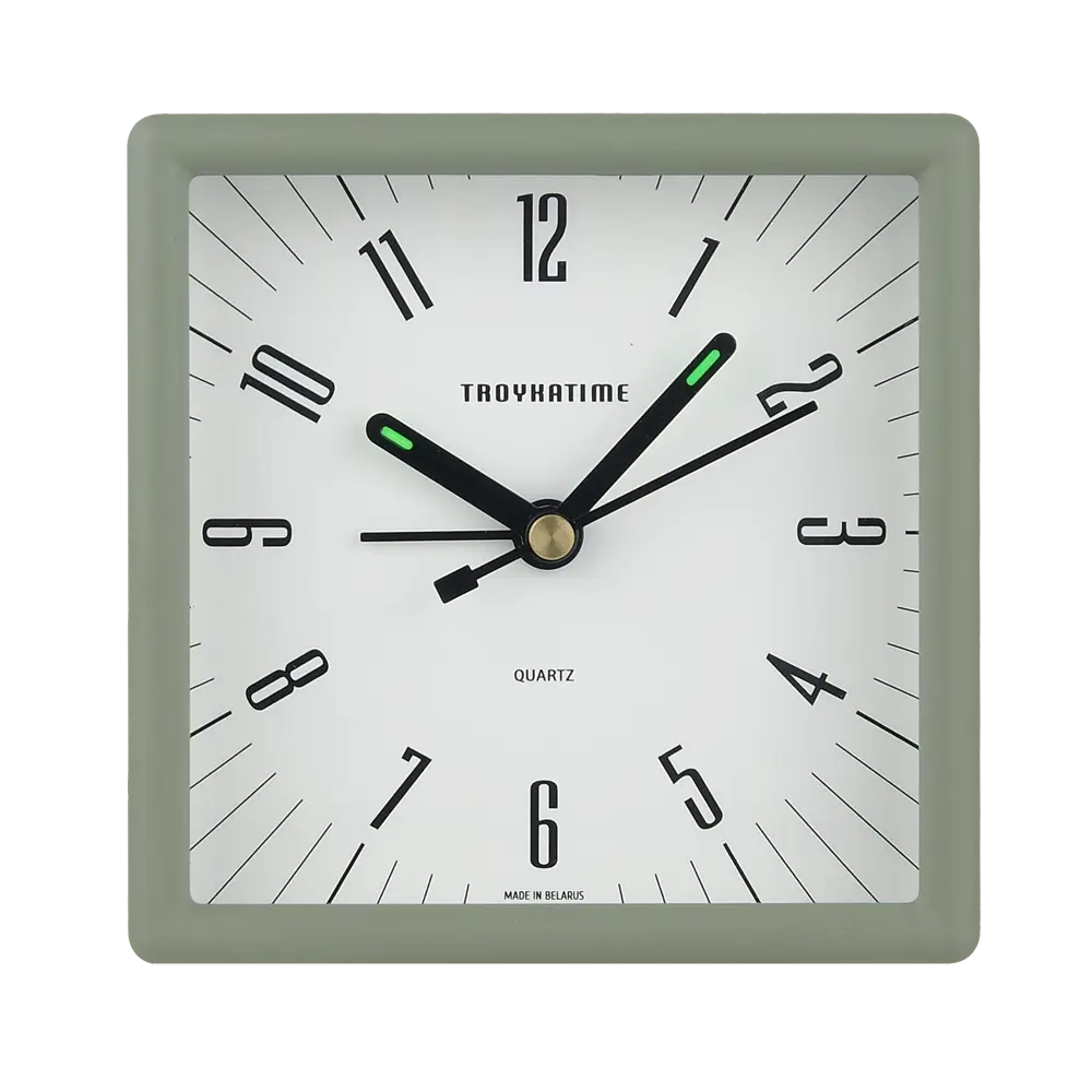 Будильник матовый d9.5 см цвет хаки TROYKATIME NEW SCANDI STLM-2144666