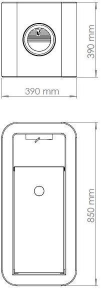 ENCHO ENCHEV - ETE Бетонный мусорный бак с крышкой для улицы  240  - Вид №5