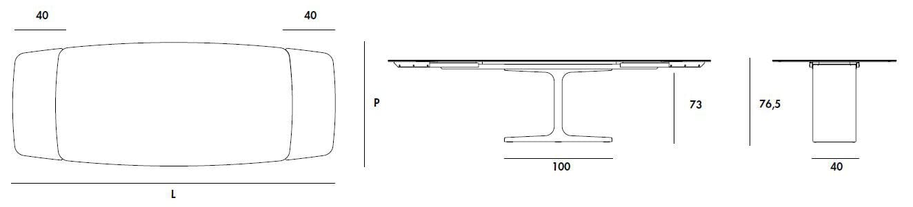 Керамический выдвижной стол Sovet Italia ARCH-00064500 - Вид №2