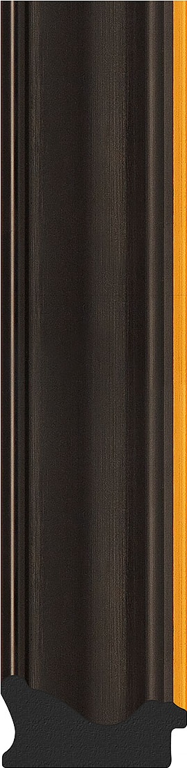 BY 7285 Зеркало в багетной раме - черное дерево с золотом 71 mm EVOFORM Octagon - Вид №3