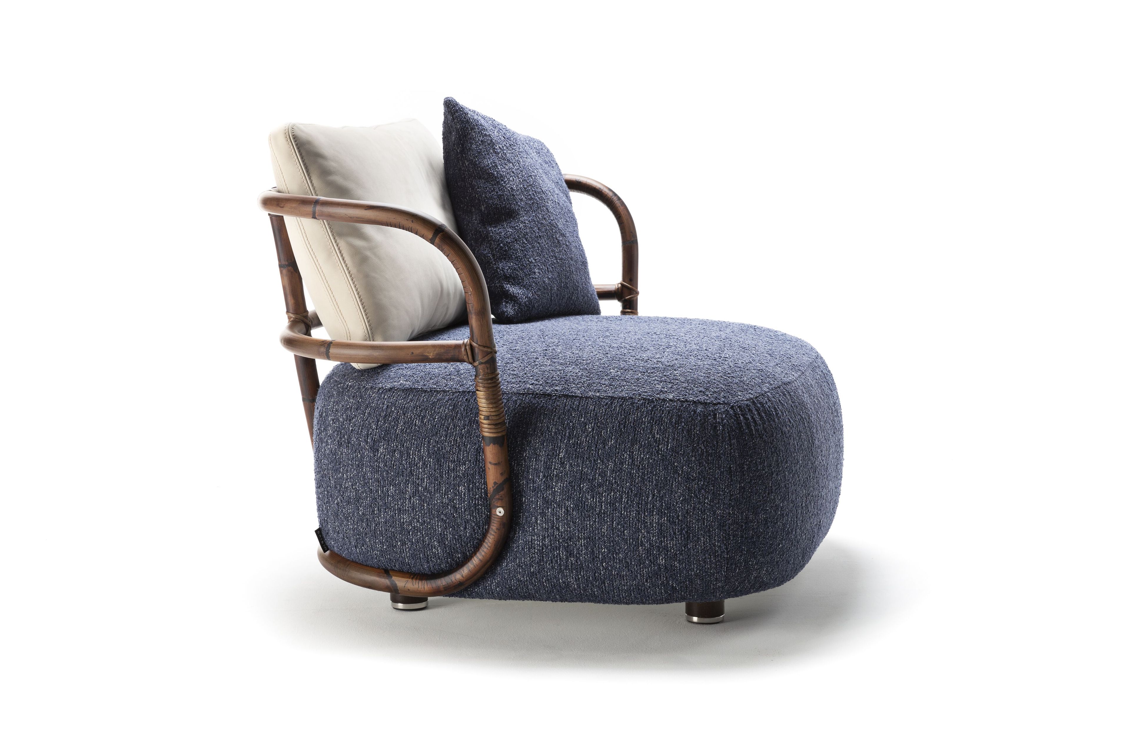 Садовый стул из камыша и ткани Exteta джунгли ARCH-00041433 - Вид №1