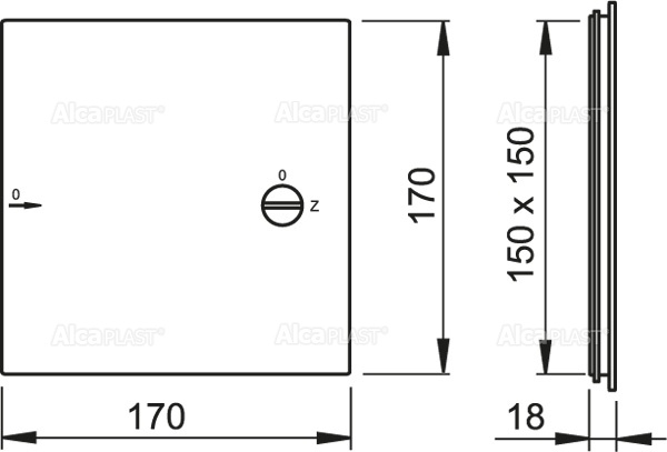 Дверца для ванной 150×150, белый ALCAPLAST AVD001 - Вид №1