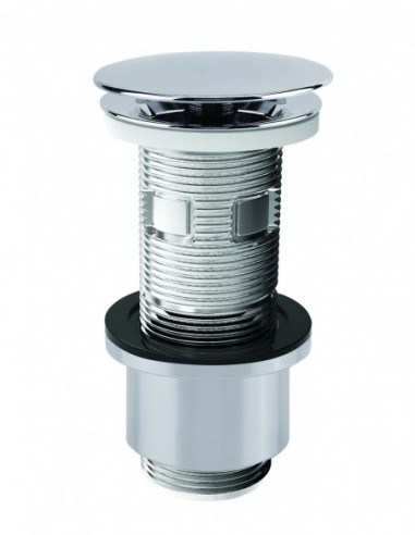 121900 000 00  Сифон универсальный цифровой или фиксированный для умывальника, переключаемый, h. 100 мм, хром Valentin Хром  - Вид №1