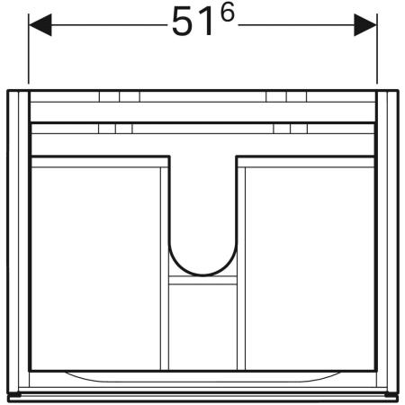 500.506.43.1 Шкафчик для раковины Geberit Xeno², с двумя выдвижными ящиками Geberit  - Вид №11