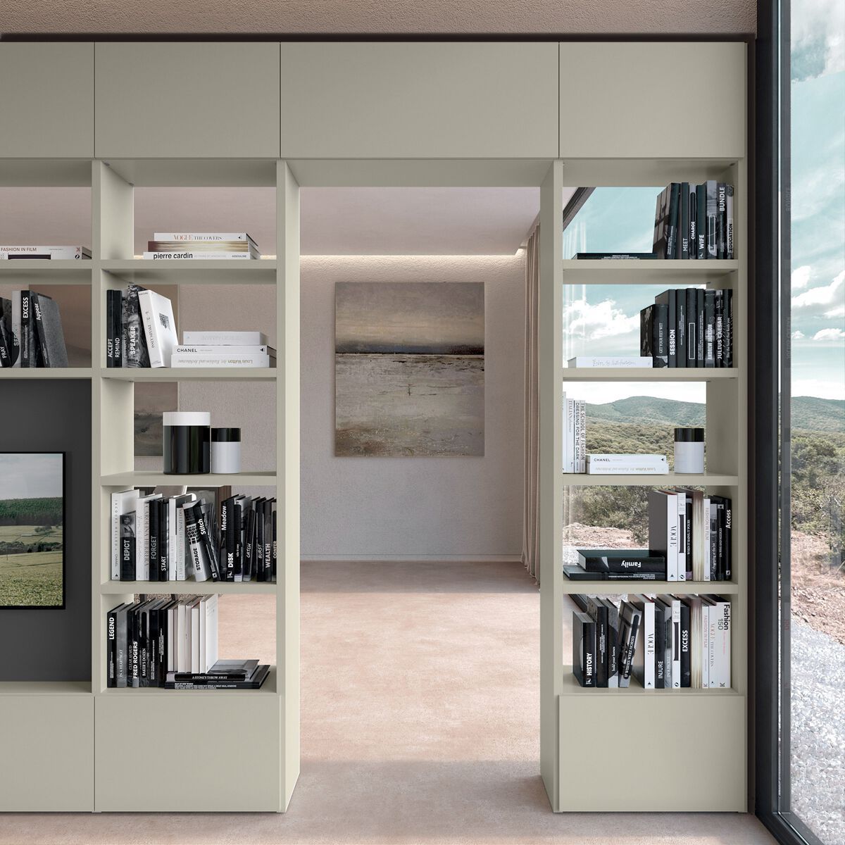 Деревянный секционный книжный шкаф Febal Casa TRENTA ARCH-00000563 - Вид №12