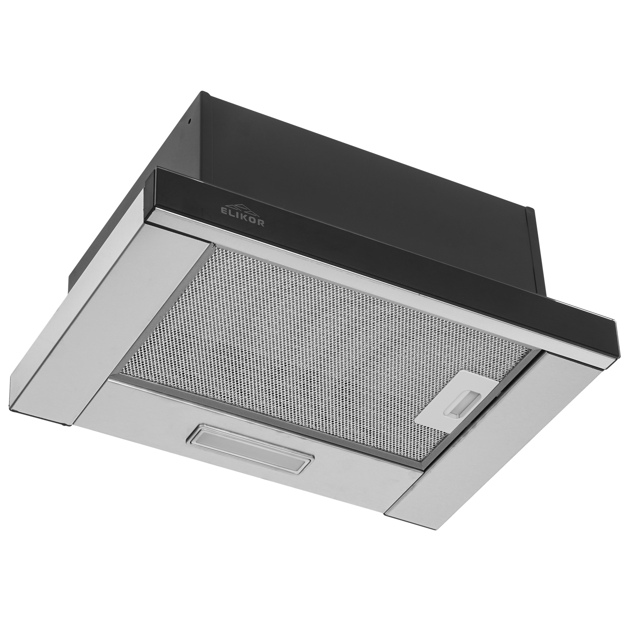 1183417 Вытяжка телескопическая ELIKOR Интегра Glass 45Н-400-В2Д серебристый/черный STDN-0151819