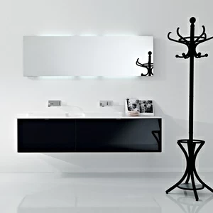 Комбинация ванной комнаты PV24 в отделке Volé J01 Milltek / L36 Cacao / L41 Bianco  MILLDUE PIVOT