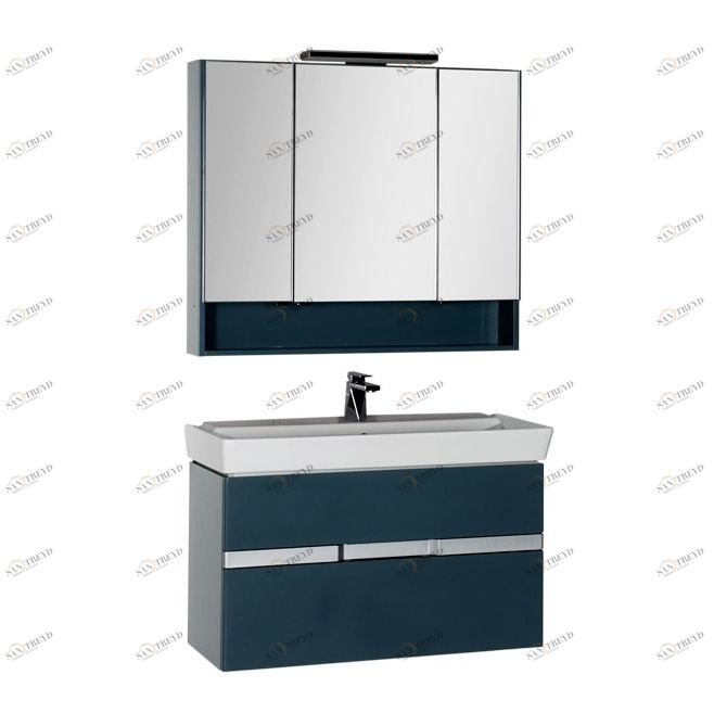 Комплект мебели Aquanet Виго 100 сине-серый 00183666