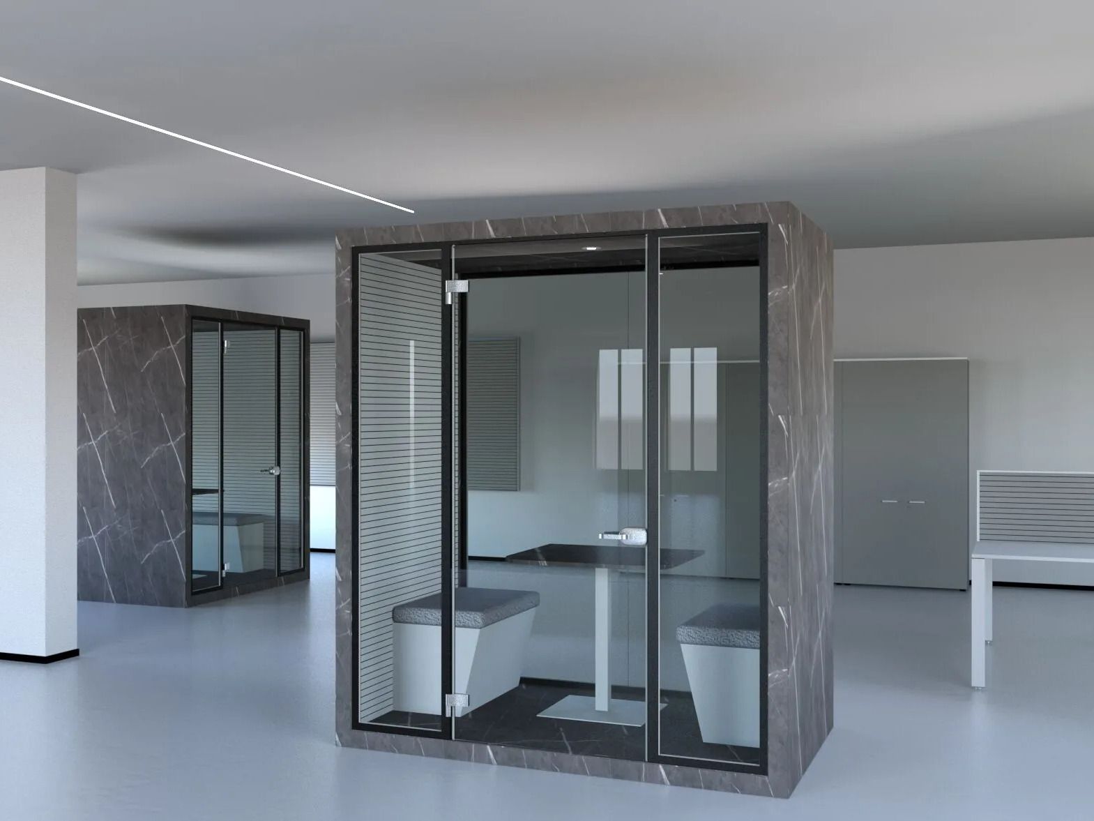 Многосторонняя акустическая офисная кабина со встроенным освещением Stefani Acoustic BOX ARCH-00095434