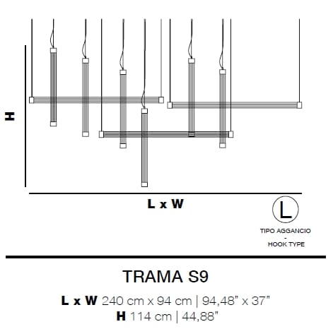 Подвесной светильник из боросиликатного стекла Euroluce Lampadari текстура ARCH-00025491 - Вид №2