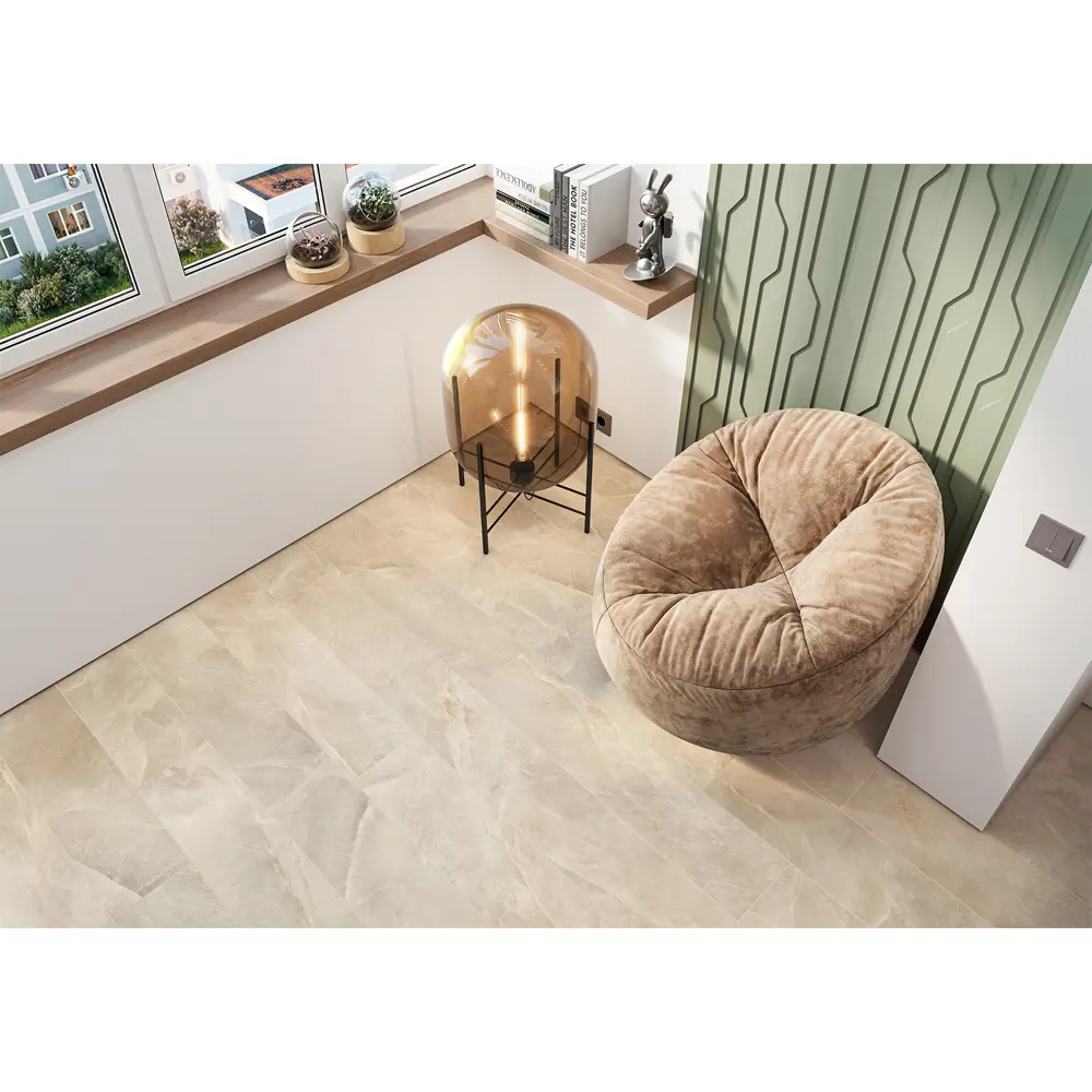 Глазурованный керамогранит Alma Ceramica Seline 40 20x90 см 1.62 м² матовый цвет бежевый STLM-2183324