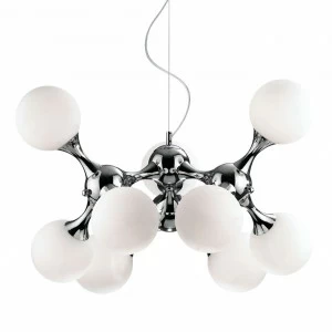 Подвесная люстра Ideal Lux Nodi Bianco SP9 IDEAL LUX ДИЗАЙНЕРСКИЕ, NODI BIANCO 057392 Белый