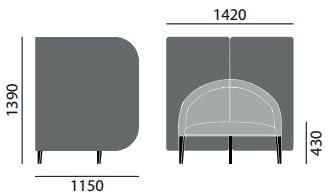 Brunner Кресло с высокой спинкой Cellular Ce-1100 - Вид №5