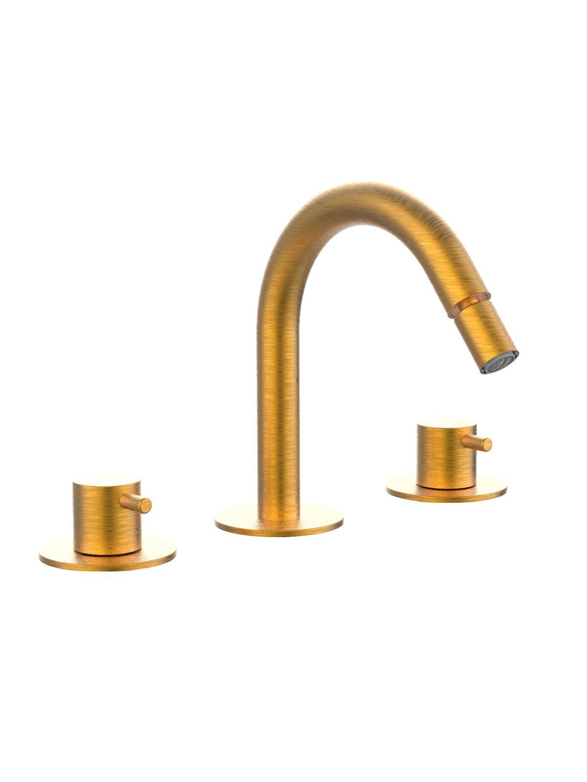 Смеситель для биде с 3 отверстиями для пола с отдельными розетками Rubinetterie Frattini Pepe XL ARCH-00131328 - Вид №8