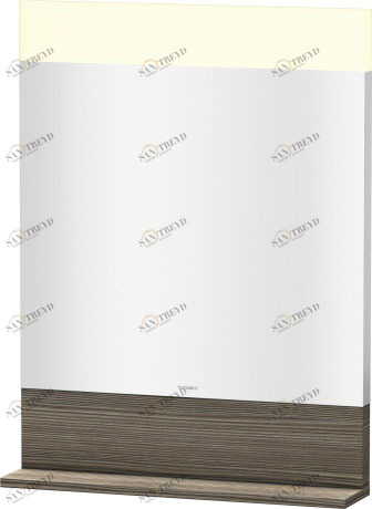 VE751105151 Vero Зеркало с полочкой внизу Сосна коричневая, декор Duravit