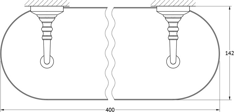 STI 217 Полка 3-х ярусная 40 cm 3SC STILMAR GOLD Treesseci 3SC - Вид №1