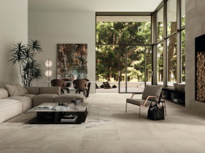 Противоскользящее напольное покрытие из керамогранита с эффектом цемента