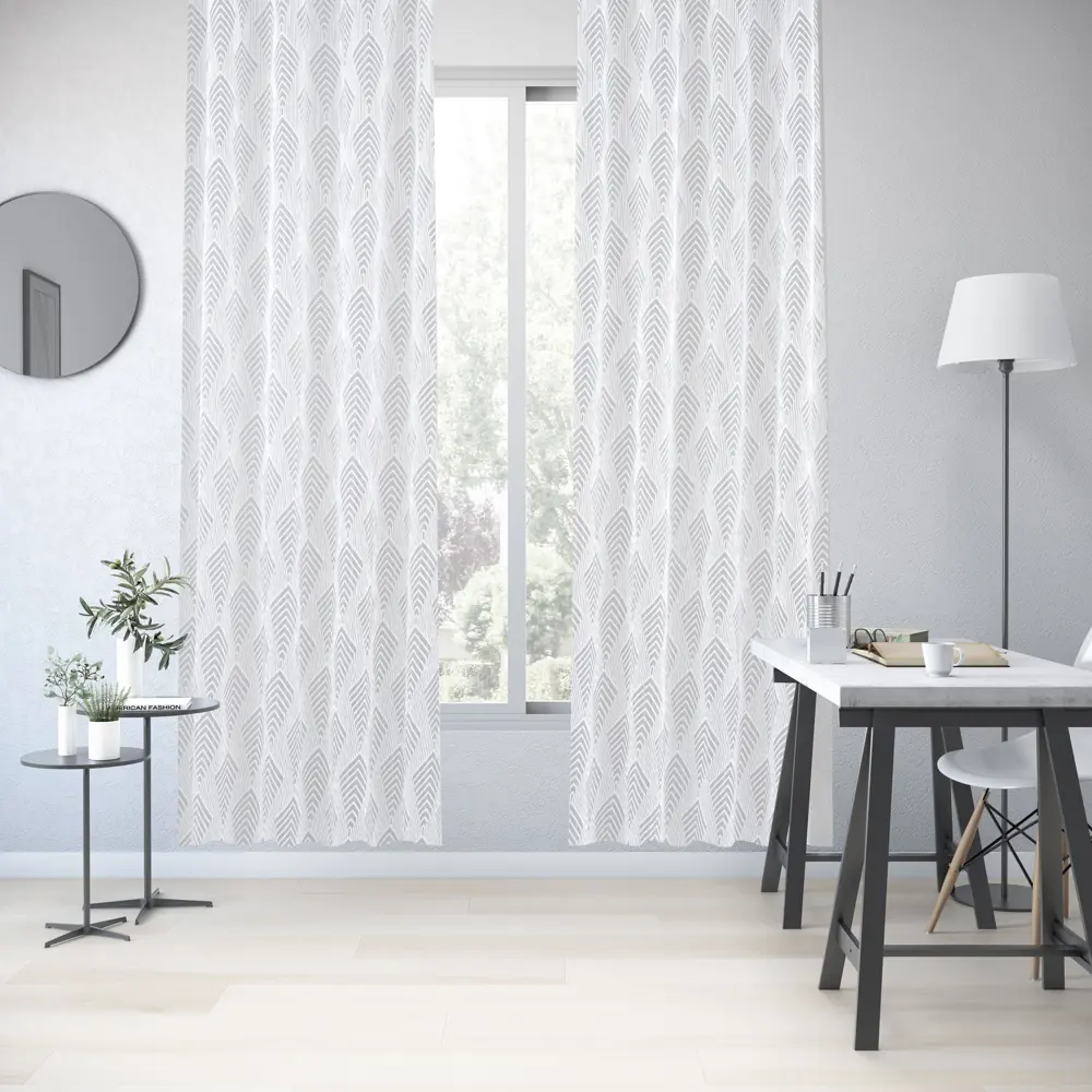 Тюль на ленте Inspire Lorca 300x280 см цвет белый 89343208 STLM-2051015 