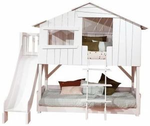 Mathy by Bols Двухъярусная кровать из мдф с горкой и платформой Lits creatifs