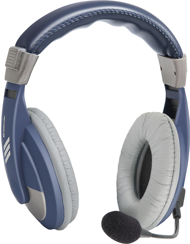 63748 компьютерная гарнитура gryphon 750 синий, кабель 2 м Defender Santreyd 