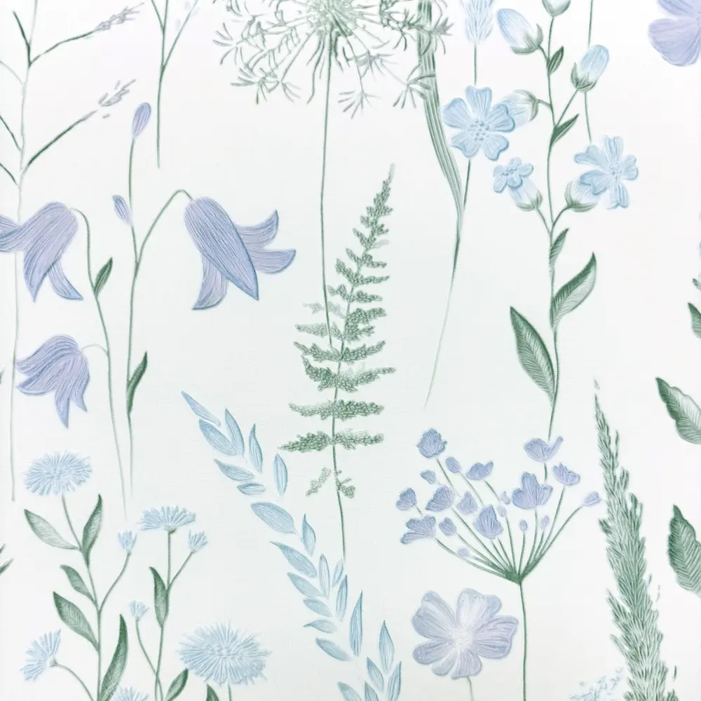 Обои флизелиновые Erismann Yesenia белые с растительным рисунком 89440853 STLM-1580342 - Вид №2