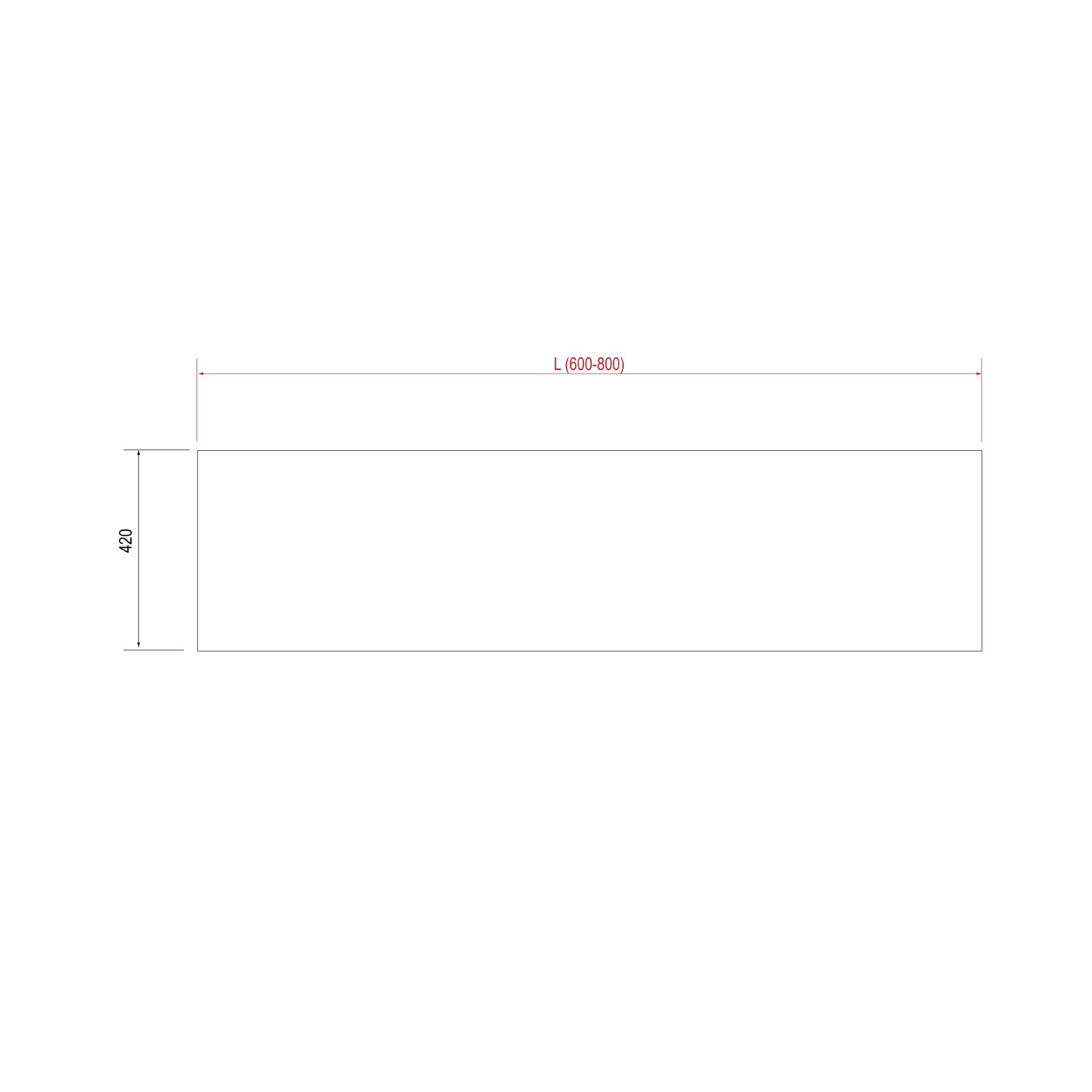 25953 SALGAR Полка COMPAKT 42 от 600 до 800 мм ДУБ АФРИКАНСКИЙ  - Вид №1