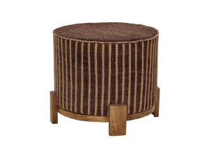 Круглый пуф из ткани