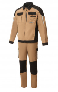 64638 Костюм  NEW 2 бежевый с черным STATUS  Летняя спецодежда  размер 64-66/182-188