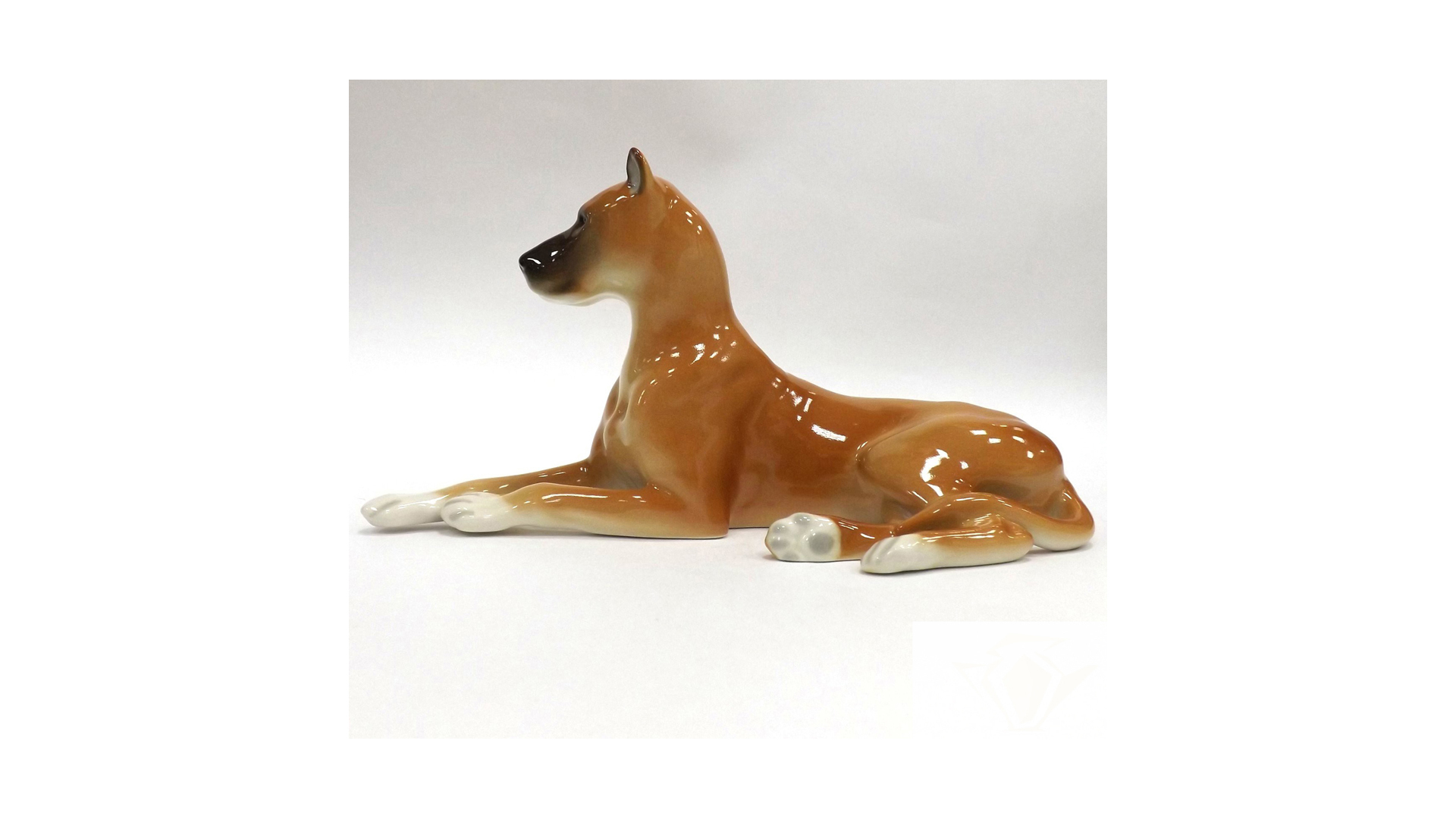 80318 Императорский фарфоровый завод Скульптура "Дог" Фарфор твердый  - Вид №1