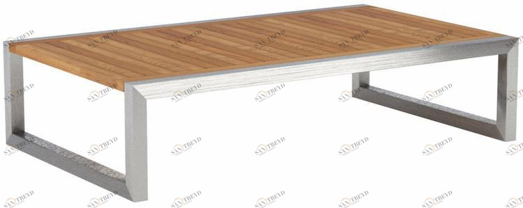 Royal Botania Низкий прямоугольный столик для сада из тика Ninix sun-id-1480773