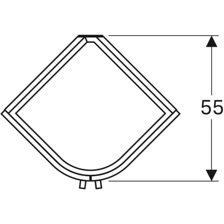 862150000 Шкафчик для угловой раковины Geberit Renova Compact, с двумя дверями Geberit  - Вид №2