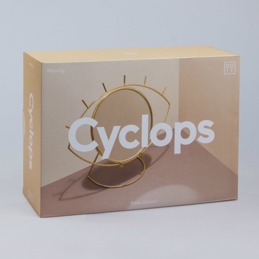 Зеркало в форме глаза декоративное настольное в золотой раме Cyclops DOIY ДИЗАЙНЕРСКИЕ 253266 Золото  - Вид №5