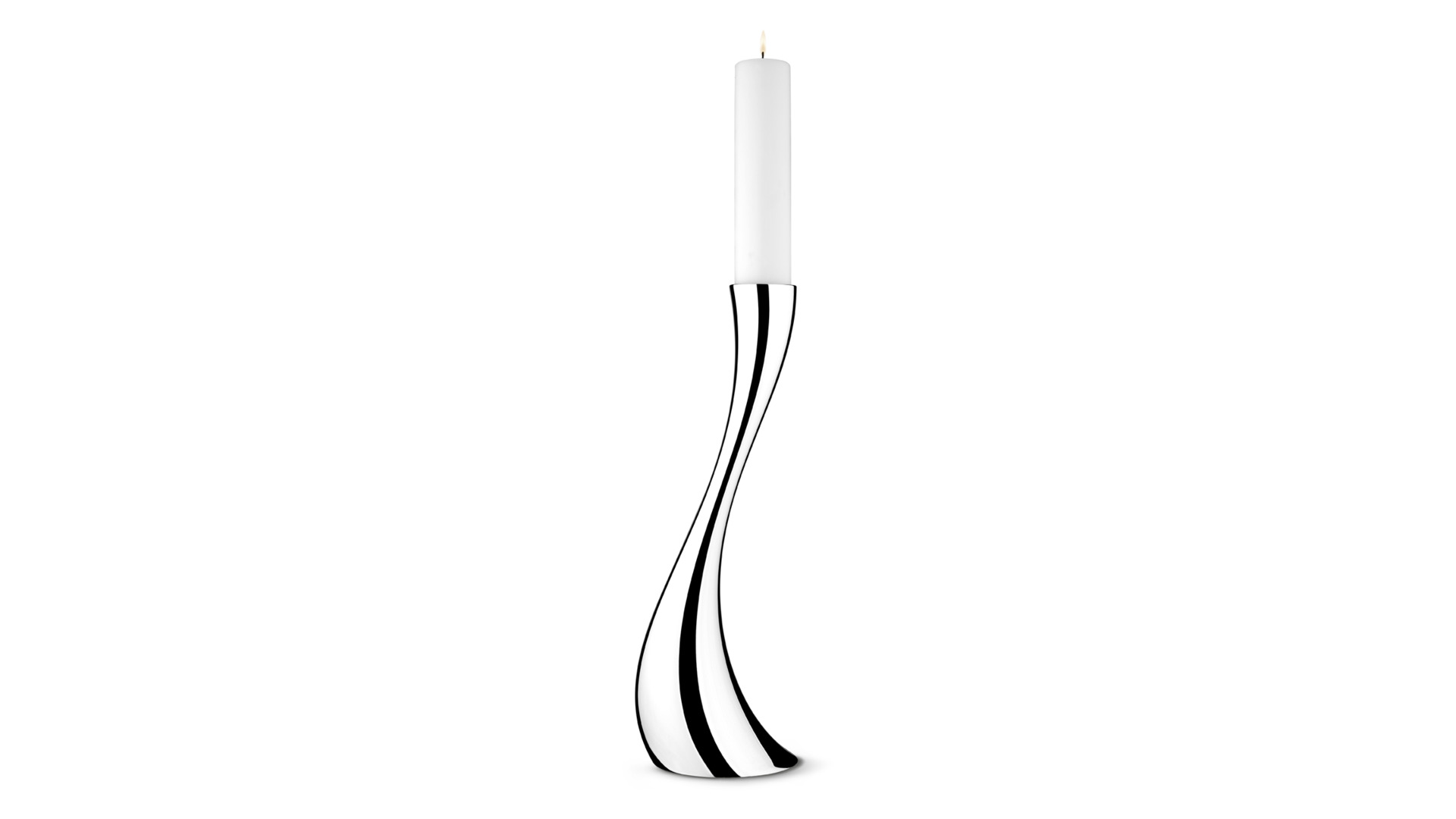 10661456 Georg Jensen Подсвечник напольный Georg Jensen "Кобра" 50см Сталь нержавеющая - Вид №1
