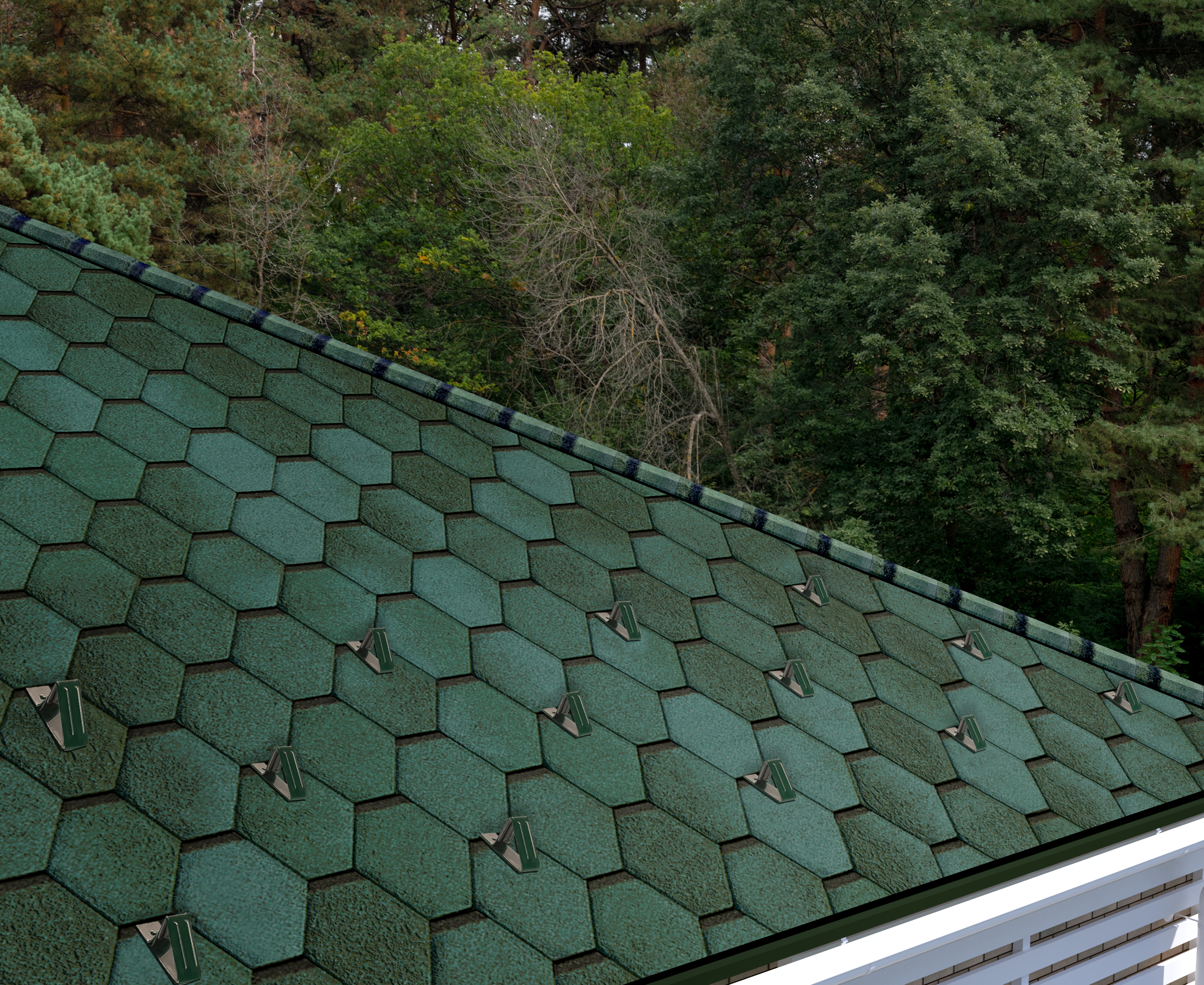 18424995 Снегостопор для мягкой черепицы цвет зелёный STLM-0010775 ВЕГА  - Вид №1